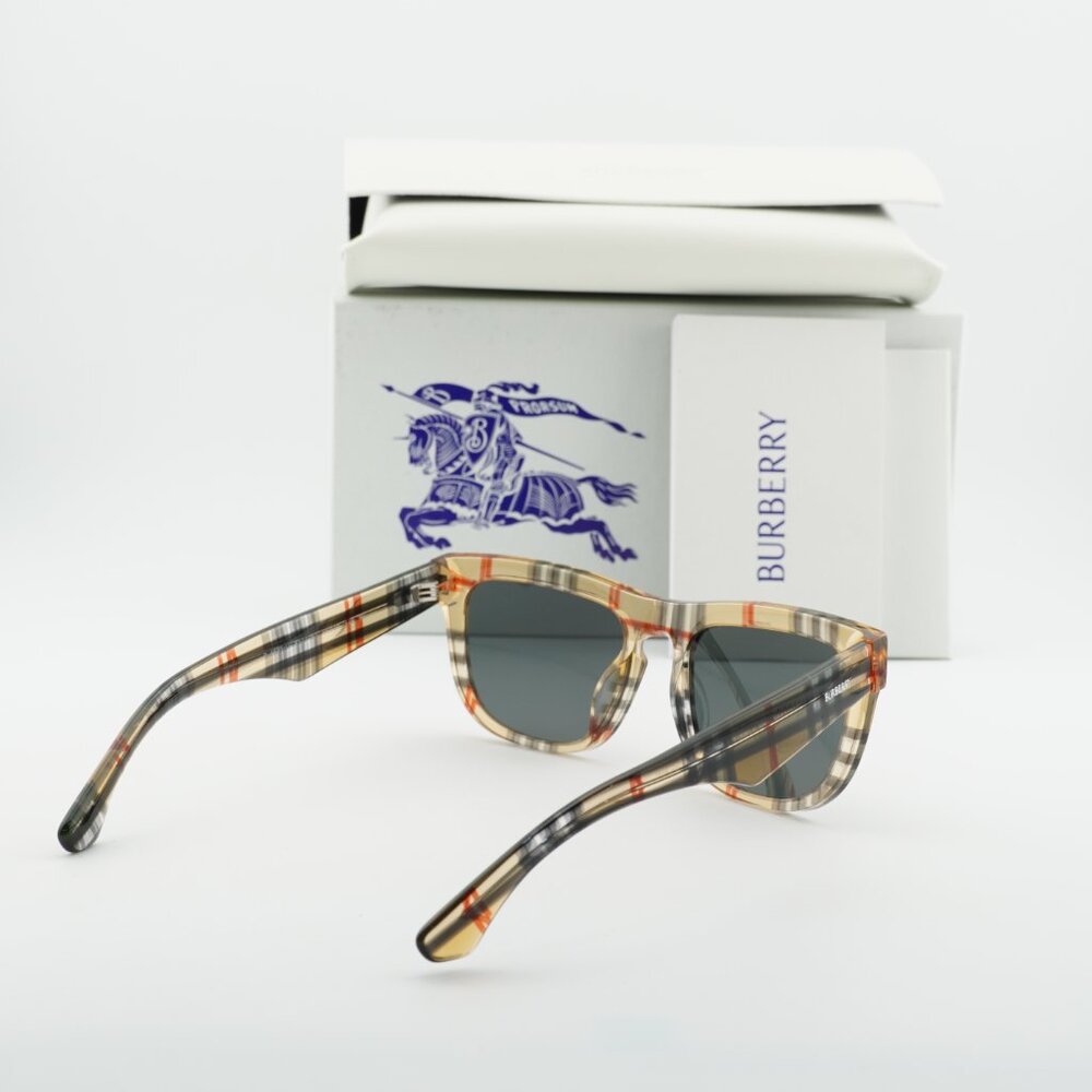 Burberry BE4431U 412287 Sunglasses Vintage Check Square Frame, Grey Lenses - Picture 11 of 11